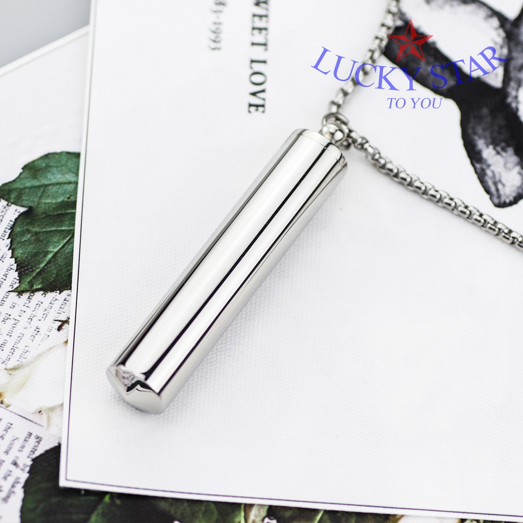 Dây chuyền nam trụ rỗng lớn 6,3cm thời trang độc đáo