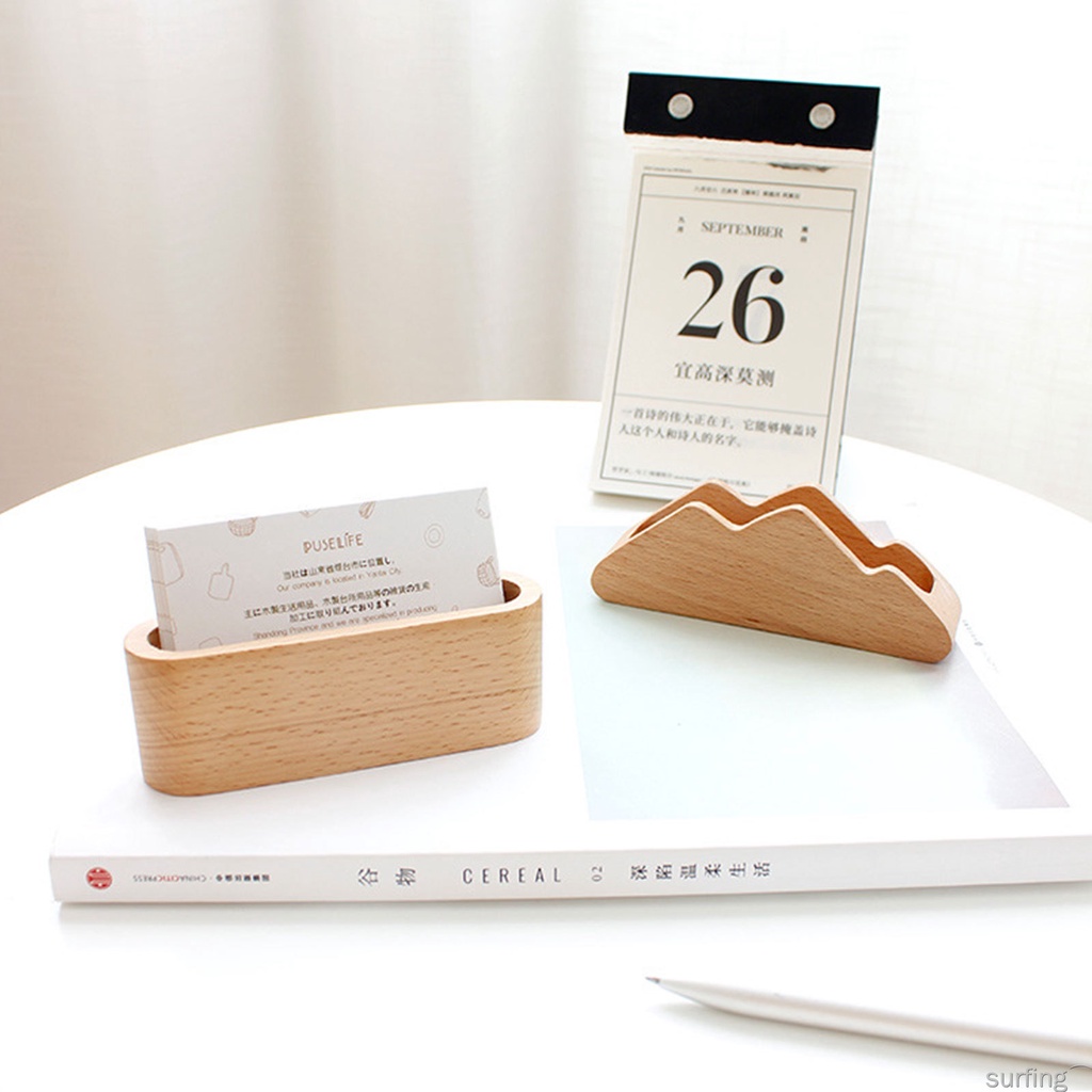 Đế Gỗ Để Thẻ / Danh Thiếp Kiểu Dáng Sang Trọng