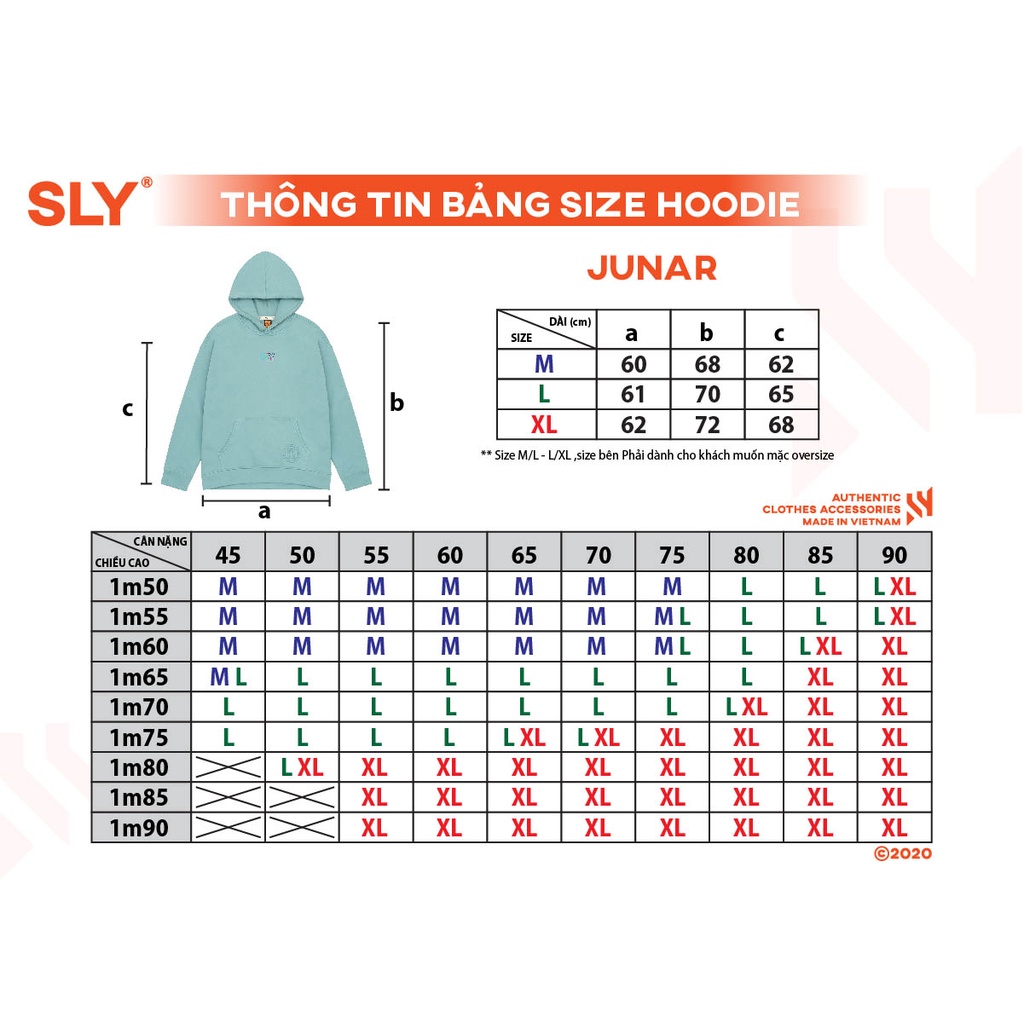 ÁO HOODIE NỈ BÔNG SLY JUNAR XANH DA TRỜI | BigBuy360 - bigbuy360.vn