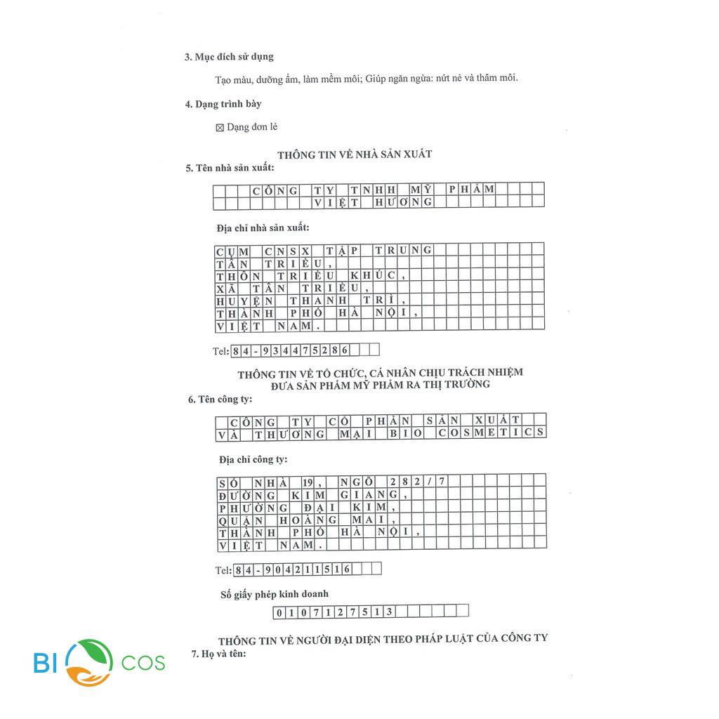 [ BIOCOS ] Son thỏi BIOCOS Lipstick - SACDEP24H.VN | BigBuy360 - bigbuy360.vn