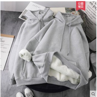 áo hoodie xám nỉ da cá ( hàng order)