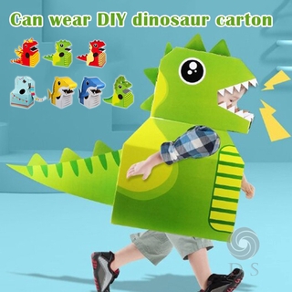 Mô Hình Đồ Chơi Khủng Long Bằng Giấy Tự Làm Cho Bé