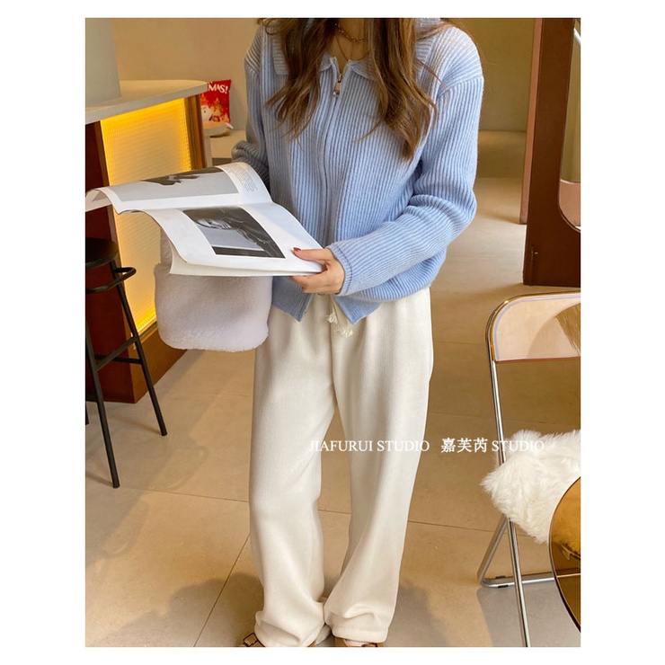 Áo Khoác Len Khóa Kéo Thời Trang Dành Cho Nữ