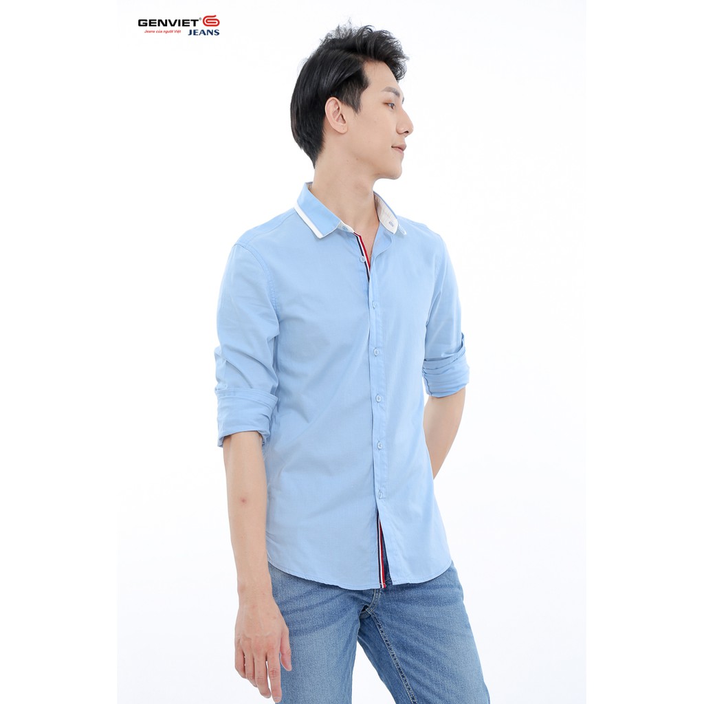 Áo sơ mi dài tay nam T3121C543 GENVIET | BigBuy360 - bigbuy360.vn