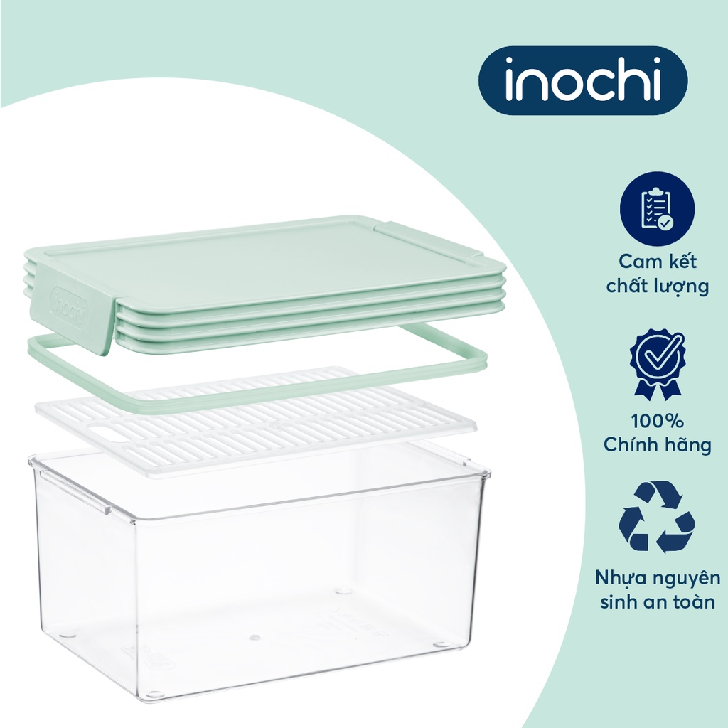 Bộ 2 hộp thực phẩm tritan chữ nhật Inochi- Hokaido 1000-2000ml