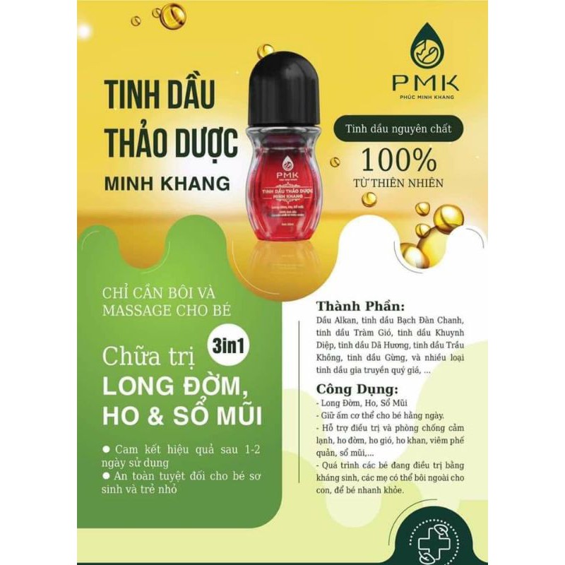 Tinh dầu thảo dược Minh Khang ⚡chỉ cần bôi