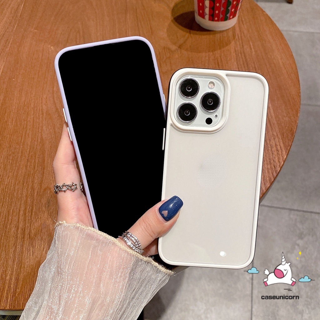 Ốp Điện Thoại Acrylic Cứng Khung Vuông Chống Sốc Sang Trọng Cho IPhone 11 14 13 12 Pro max 11pro max 14pro 13pro max