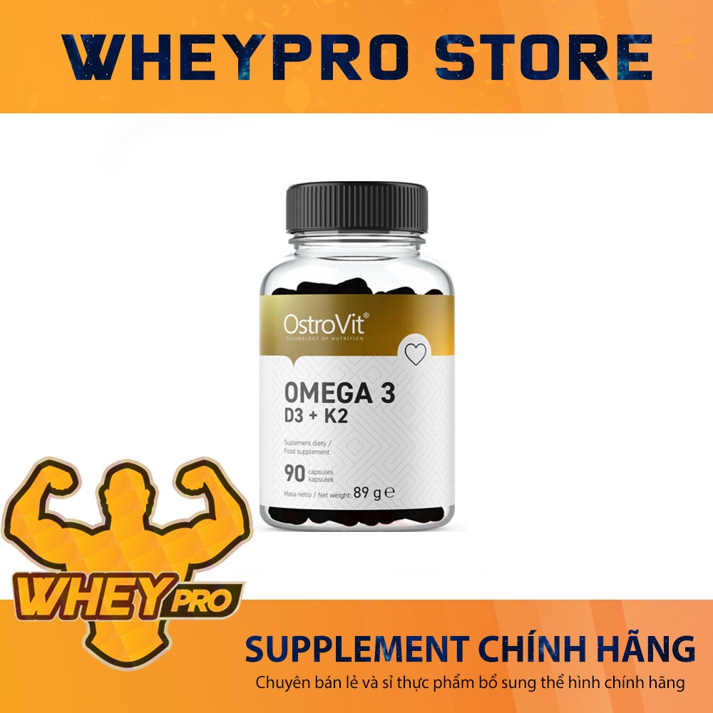 Ostrovit Omega3 + D3 + K2  Dầu Cá Fish Oil -