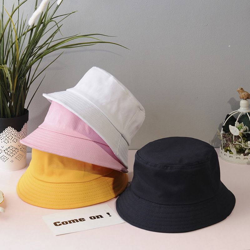 Nón Bucket Màu Trơn Phong Cách Hàn Quốc