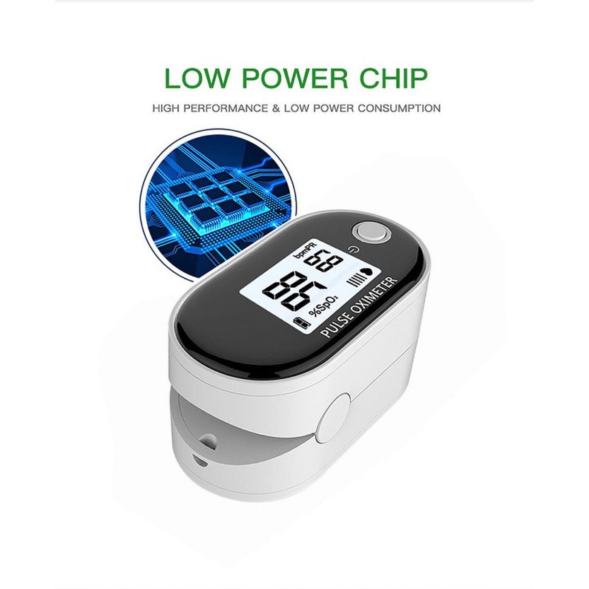 【Ready】 Finger clip oximeter to measure blood oxygen and heart rate, finger heart rate meter, oximeter colorlife