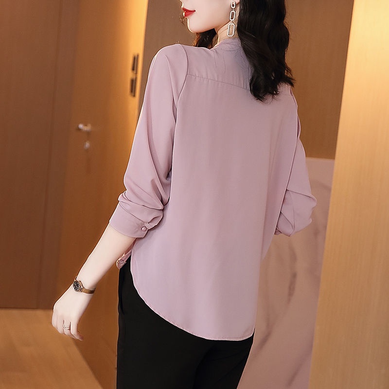 Áo Sơ Mi Chiffon Mỏng Dáng Rộng Tay Dài / Ngắn Phong Cách Phương Tây Cho Nữ