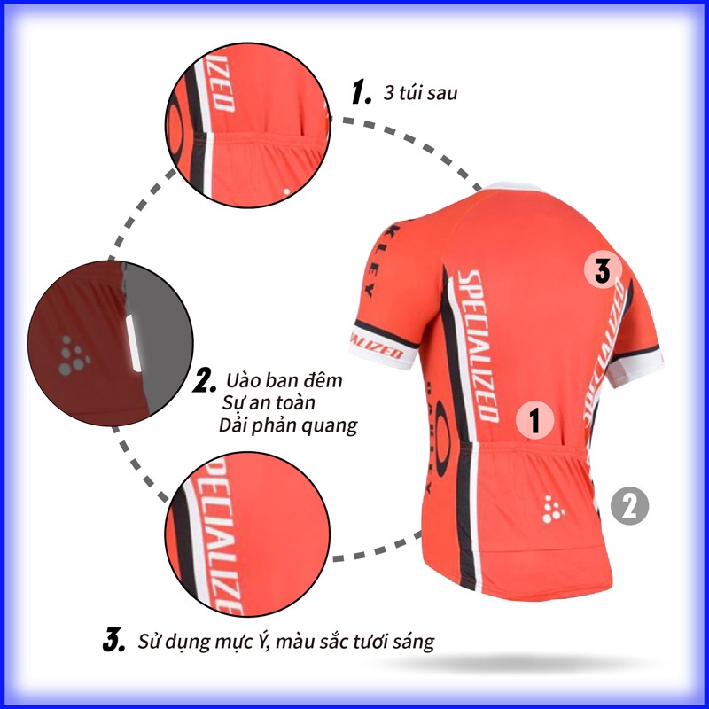 Bộ Jersey đi xe đạp mùa hè dành cho nam giới Đi xe đạp leo núi Chuyên nghiệp Jersey Bộ thoáng khí Wicking Khô nhanh Vải mềm và thoải mái