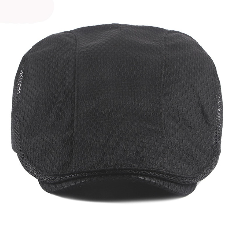 Mũ Beret Phối Lưới Thoáng Khí Thời Trang Mùa Hè Cho Nam Và Nữ