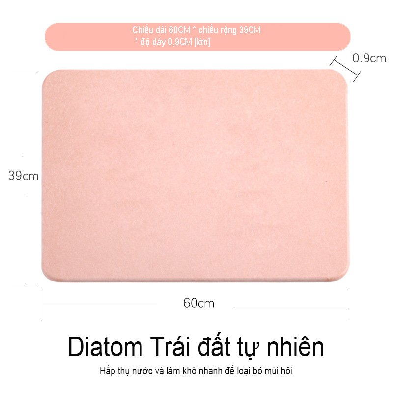 【like】60*39cm Tấm lót chân, thảm sàn, nhà vệ sinh và phòng tắm, chống khô nhanh, thảm sàn tảo cát-GM-NTDD20