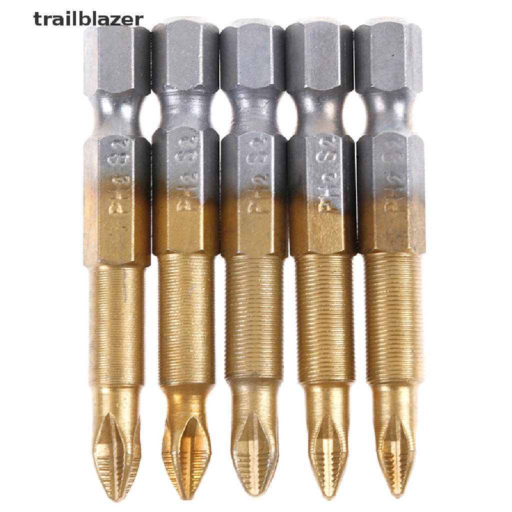 Bộ 5 mũi tuốc nơ vít lục giác phủ titan bền bỉ chống trượt PH2