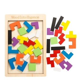 Đồ chơi xếp hình thông minh Tetris size đại - xếp gạch bằng gỗ cho bé - Đồ chơi thông minh sáng tạo
