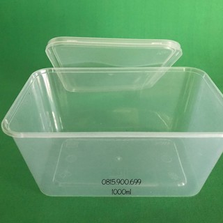 100 HỘP NHỰA HÌNH CHỮ NHẬT PP 1000ML