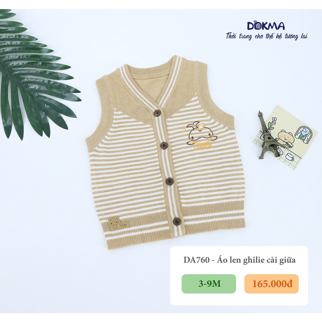 Dokma - áo gile len cừu cài giữa 3-9m DA760