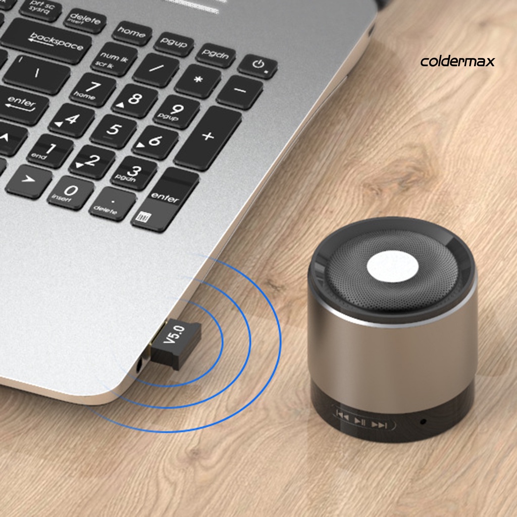 Thiết bị thu phát tín hiệu Bluetooth 5.0 mini cổng USB không dây cho máy tính laptop tai nghe