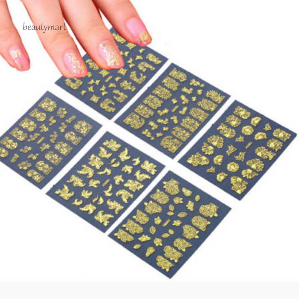 [Hàng mới về] Set 12 tấm miếng dán trang trí móng nghệ thuật