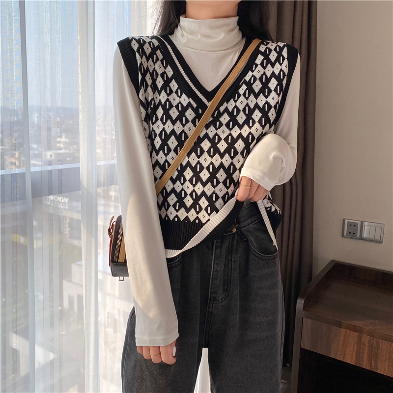 Áo Khoác Len Không Tay Cổ Chữ V Thời Trang Nữ Tính