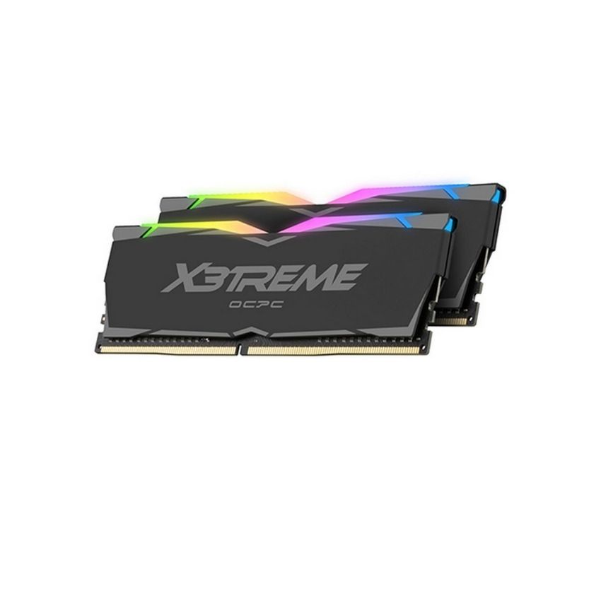 Bộ nhớ trong máy tính để bàn OCPC DDR4 X3treme Aura RGB 3200 C16 16GB 8GB*2 - Hàng chính hãng bảo hành 36 tháng