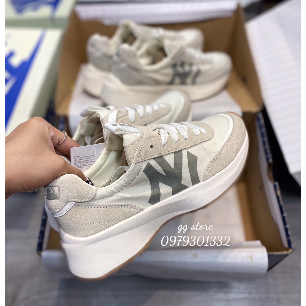Giày Sneaker MLB Jogger Màu Kem Sữa