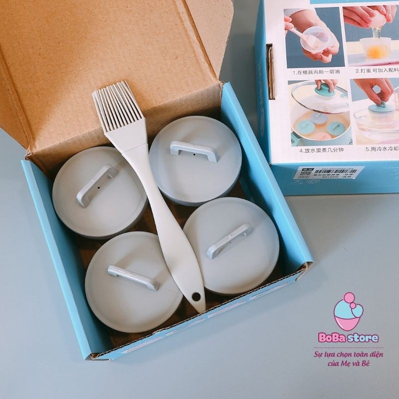 Khuôn hấp trứng ăn dặm - khuôn làm bánh ăn dặm cho bé