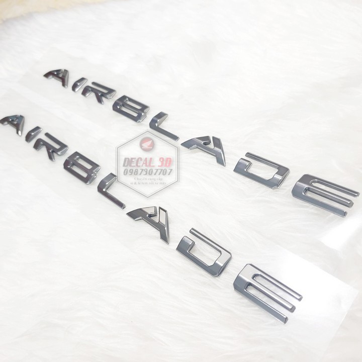 TEM AIR BLADE 2020 CHỮ NỔI MÀU BẠC HÀNG CAO CẤP SIÊU NÉT