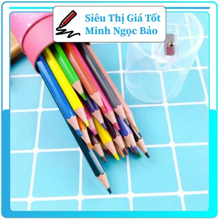 Lọ Chì Màu 12 ,18,24 Màu, Màu Mịn, Chuẩn, Đẹp, Bền Màu