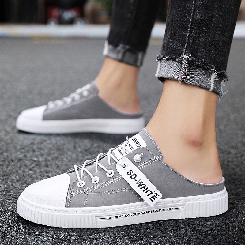 Giày lười vải canvas đế bằng trọng lượng nhẹ dành cho nam