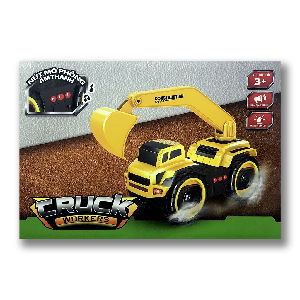 Đồ Chơi Duka: Xe Công Trình Có Nhạc, Đèn - Xe Xúc Đào (806034)
