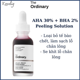 (Bill Sephora US) Tinh chất tẩy tế bào chết hóa học The Ordinary AHA 30% và BHA 2% Peeling Solution