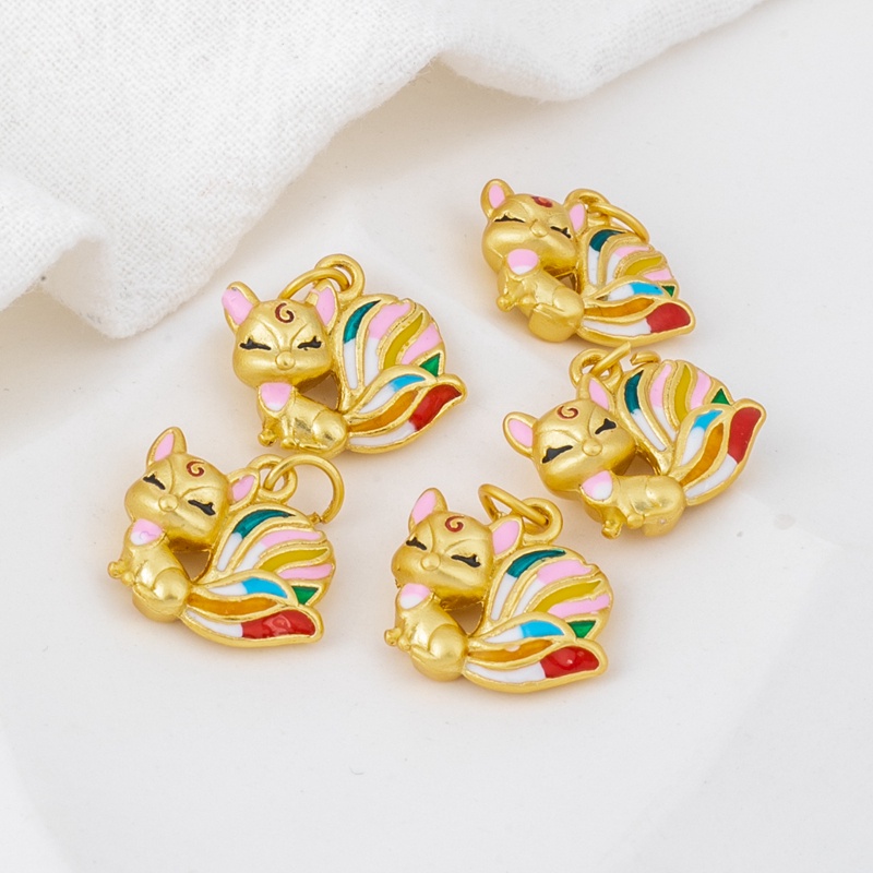 Túi Đồng 18k Mặt Dây Chuyền 13 * 14mm diy Màu Vàng Đồng Sang Trọng