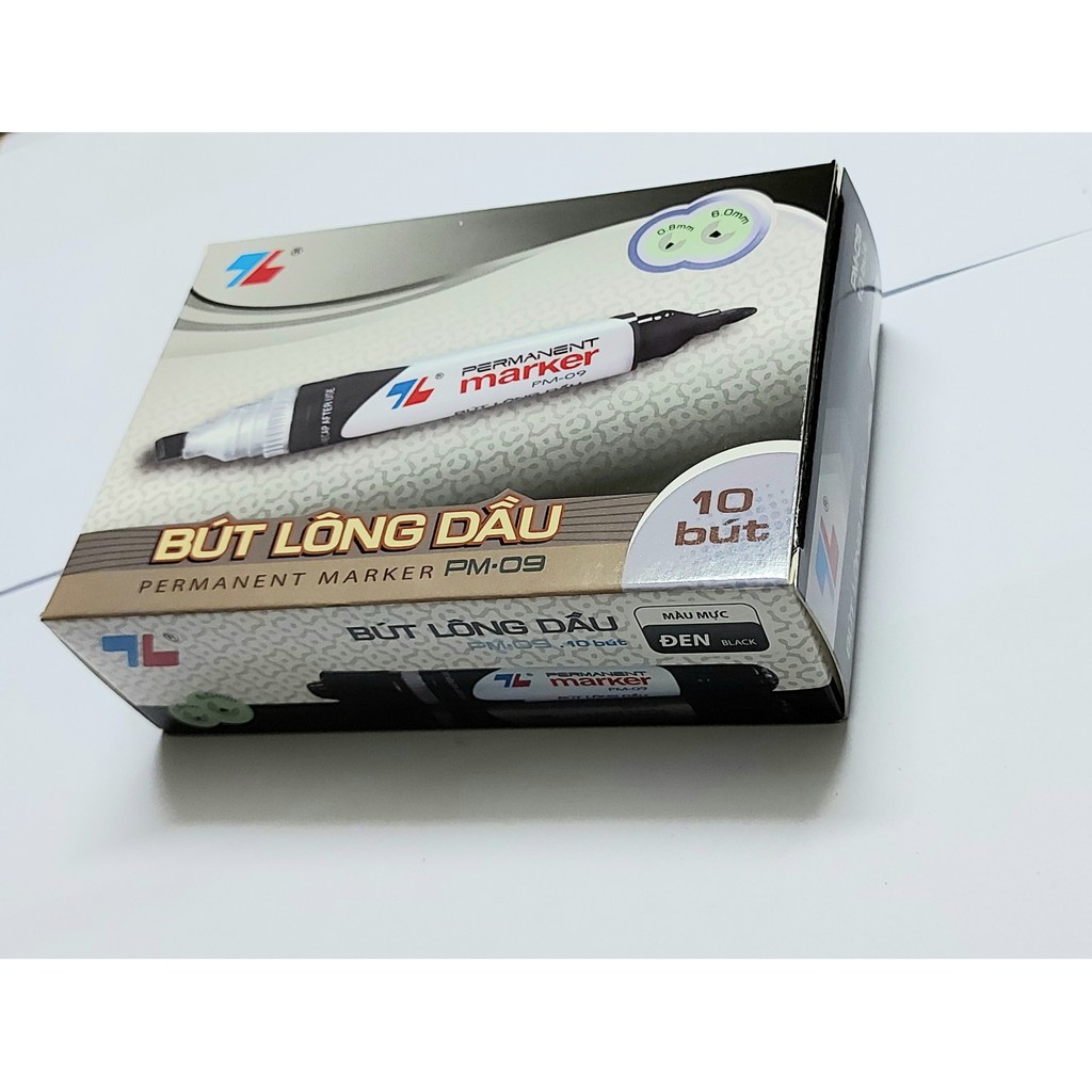 Hộp 10 cây bút lông dầu Thiên Long PM09 - Hàng chính hãng