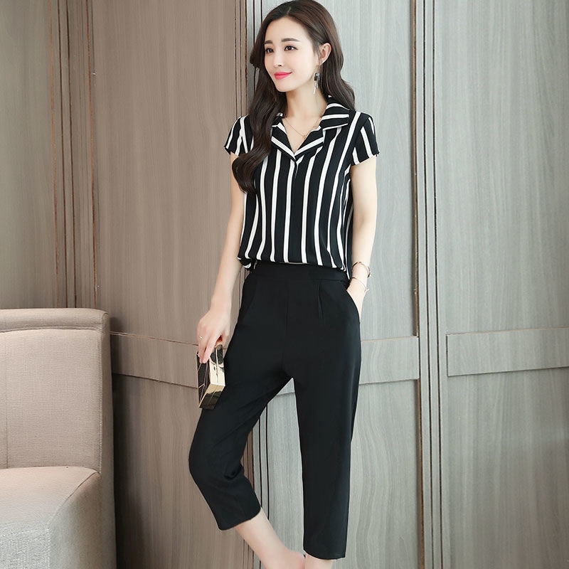 Set Áo Thun Ngắn Tay + Quần Dài Thoải Mái Thời Trang Dành Cho Nữ | BigBuy360 - bigbuy360.vn