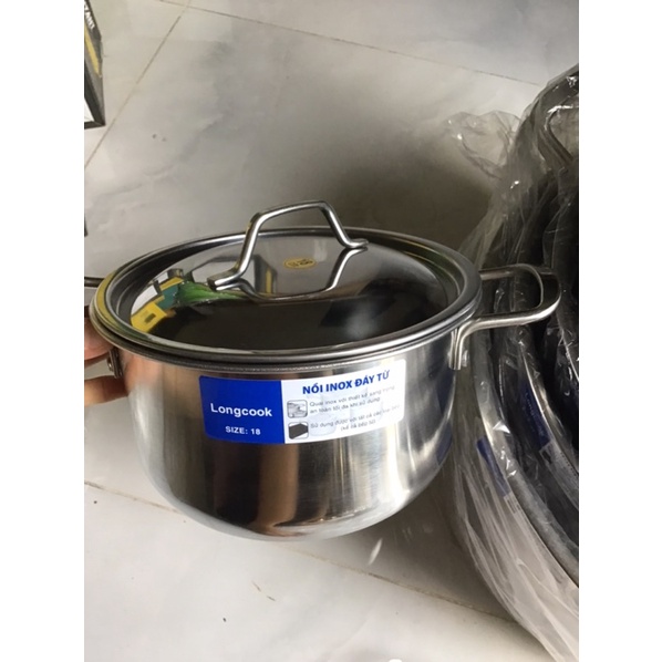 Nồi inox đáy từ Longcook loại dày đủ size 16cm đến 36cm