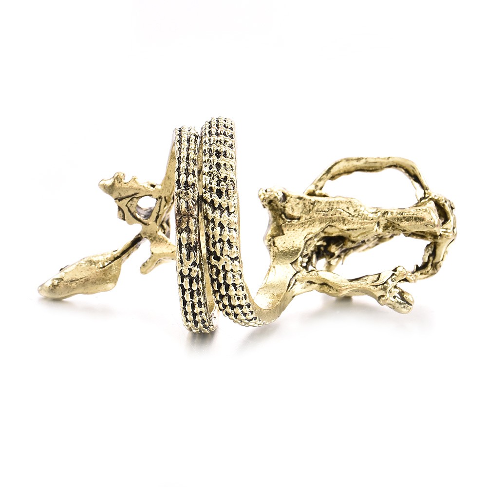 Nhẫn Hở Hình Rồng Phong Cách Gothic Cổ Điển Có Thể Điều Chỉnh