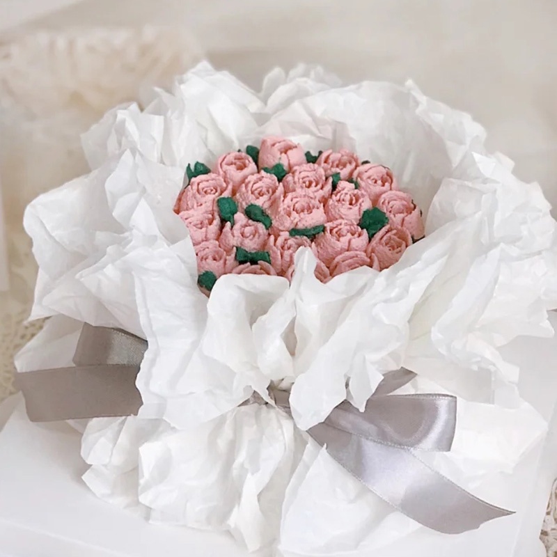 Set 20 Giấy Gói Hoa Trang Trí Viền Bánh Kem