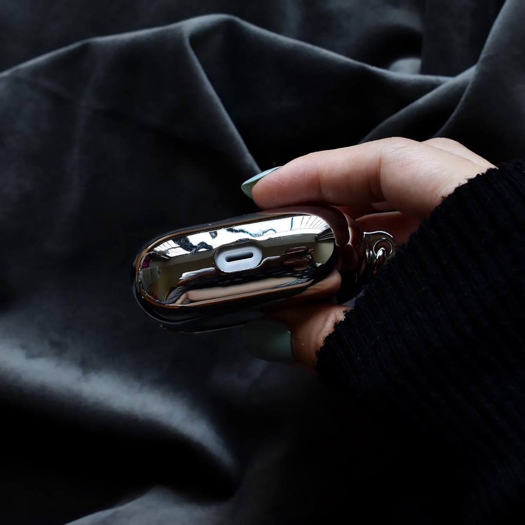 Vỏ Bảo Vệ Hộp Sạc Tai Nghe Bluetooth AirPods 1 2 PRO 3 2021 gen3 PRO 2 2022 Mạ Điện Họa Tiết Lon coca cola Đen Đơn Giản