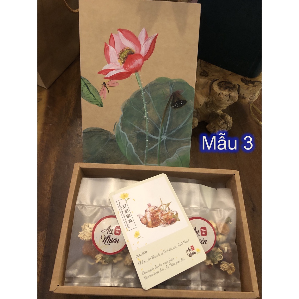 SET TRÀ HOA THẢO MỘC AN NHIÊN mix sẵn- HỘP VẼ TAY 100%- hỗ trợ giảm cân, tiêu mỡ, đẹp da và dáng, an thần, ngủ ngon