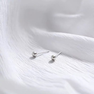 Khuyên tai bạc TLEE bi minidot 3mm xinh xắn TLEE JEWELRY B0298
