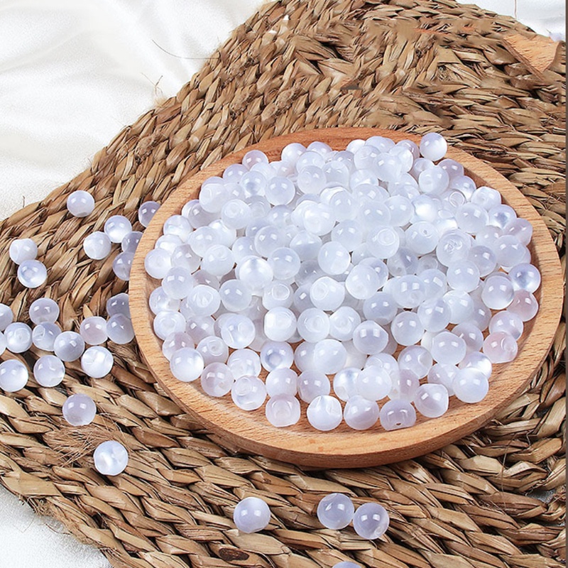 Set 10 nút áo bằng nhựa resin dạng hạt ngọc trai 10mm dùng may sườn xám