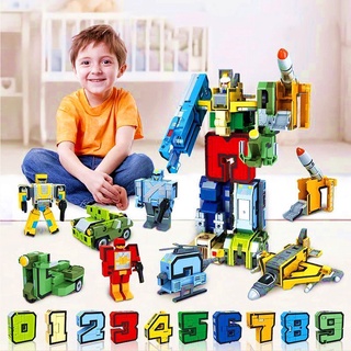 Bộ đồ chơi lắp ráp Robot biến hình chữ cái và chữ số 15 chi tiết giáo dục cho bé tại nhà