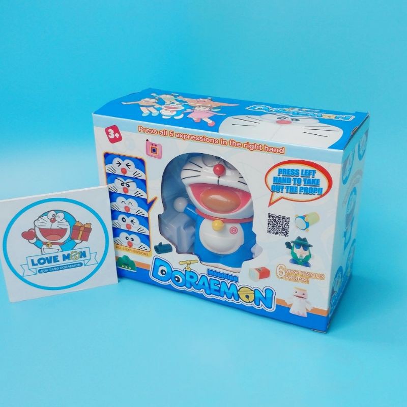 ĐỒ CHƠI ROBOT DORAEMON BIẾN HÌNH, CÓ 5 BIỂU CẢM VÀ 6 BẢO BỐI SIÊU XỊN