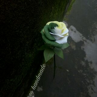 Hoa hồng phối màu kèm lá giấy handmade