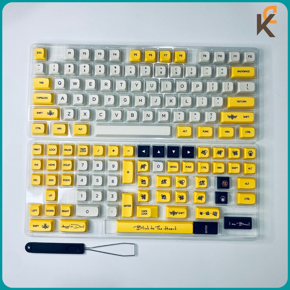 Keycap Honey Bee Angel Devil- CAO 9mm DÀY 1.5mm Dành Cho Bàn Phím Cơ