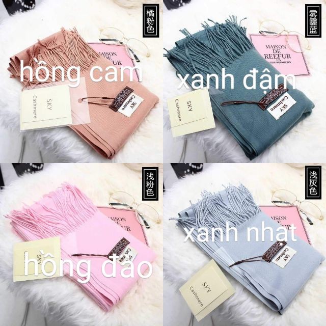 Khăn Sky Cashmere - Hàng Cao Cấp Mềm Mịn