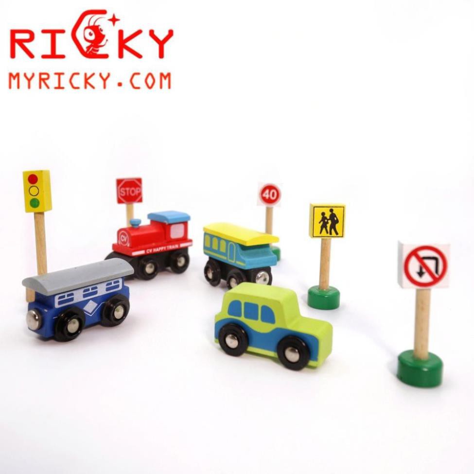 Bộ lắp ráp mô hình giao thông bằng gỗ cao cấp