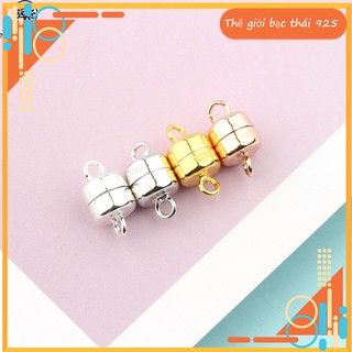 Khóa nam châm cặp - Charm bạc nam châm bạc treo  (dùng làm vòng đôi nam nữ  gần nhau hút nhau)